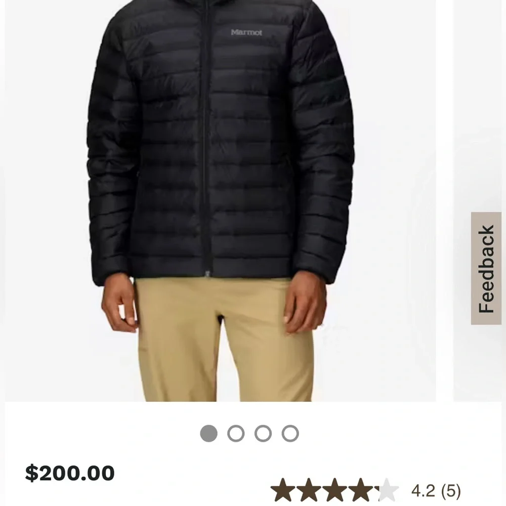 Marmot Black Puffer Jacket - Picture 7 of 7